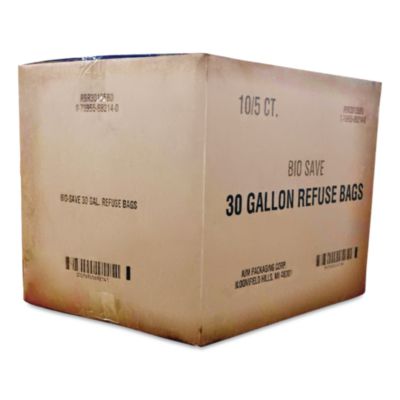 Lawn/Leaf Bags, Self-Standing, Open-Face, 30 gal, 16" x 35",