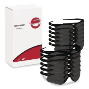 Nemesis Readers Safety Glasses, 2.5+ Diopter, Black Half Fra