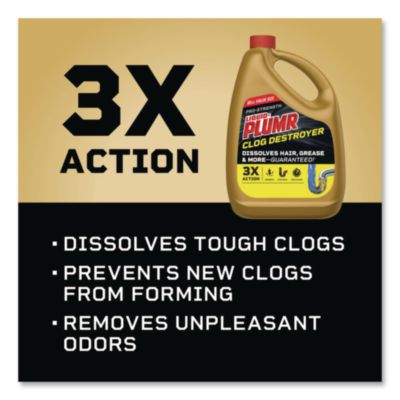 Pro-Strength Full Clog Destroyer Plus PipeGuard, Gel, 80 oz