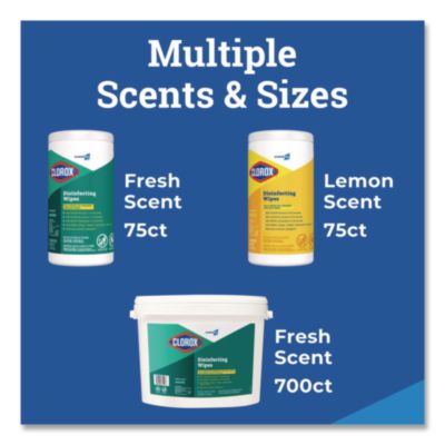 CloroxPro Disinfecting Wipes, 1-Ply, Fresh Scent, 7 x 8, Whi