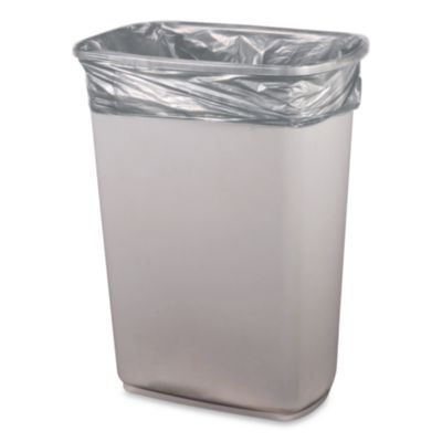 Right Sack Can Liners, 56 gal, 40.64 mic, 44" x 55", Gray, 1
