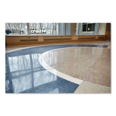 Clean And Shine Pad, 20" Diameter, Brown/yellow, 5/carton