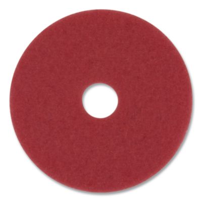 Low-Speed Buffer Floor Pads 5100, 20" Diameter, Red, 5/carto