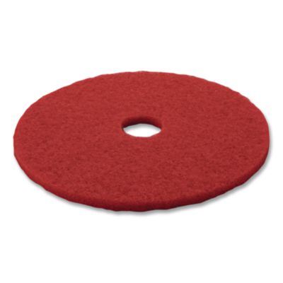 Low-Speed Buffer Floor Pads 5100, 20" Diameter, Red, 5/carto