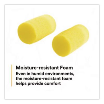 E-A-RClassic Plus Earplugs, 33 dB NRR, Large, Yellow Cylindr