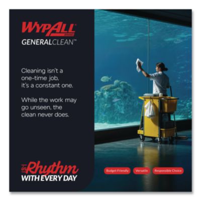 General Clean X60 Cloths, 1/4 Fold, 11 x 23, White, 100/Box,