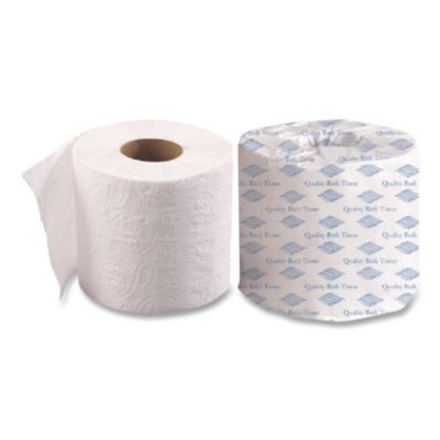 Small Roll Bath Tissue, Septic Safe, 1-Ply, White, 1,000 She