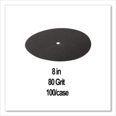 Regalite Floor Surfacing Hookit Discs, 8" Diameter, 80 Grit,