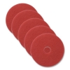 Buffing Pads, 20" Diameter, Red, 5/carton