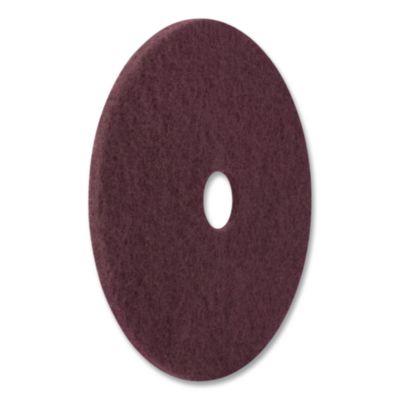 EcoPrep EPP Specialty Pad, 15" Diameter, Maroon, 10/Carton