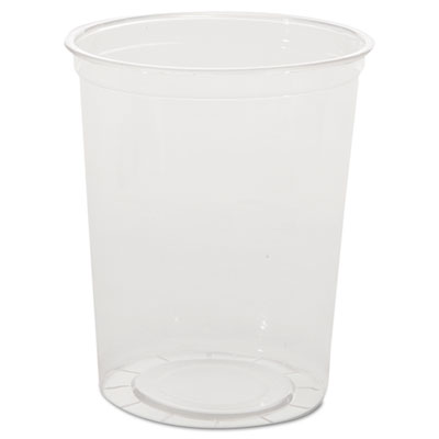 Deli Containers, 32 oz, Clear, Plastic, 50/Pack, 10 Packs/Ca