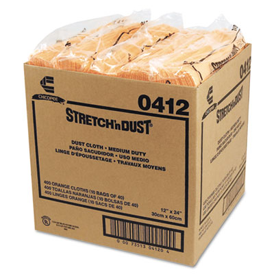 Stretch n Dust Cloths, 11.63 x 24, Yellow, 40 Cloths/Pack,