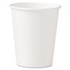Single-Sided Poly Paper Hot Cups, 10 oz, White, 50/Sleeve, 2
