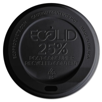 EcoLid 25% Recycled Content Hot Cup Lid, Fits 10 oz to 20 oz