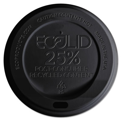 EcoLid 25% Recycled Content Hot Cup Lid, Fits 10 oz to 20 oz