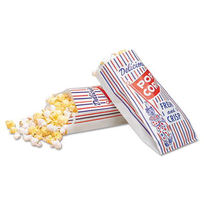 Pinch-Bottom Paper Popcorn Bag, Delicious Popcorn: Circus Cl