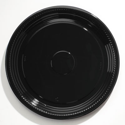 Caterline Casuals Thermoformed Platters, 18" Diameter, Black