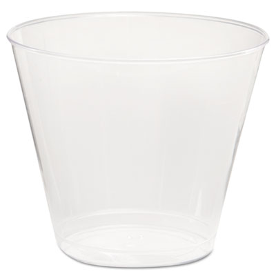 Comet Plastic Tumbler, Squat, 5 oz, Clear, 50/Pack, 20 Packs