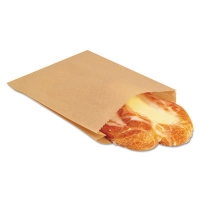EcoCraft Grease-Resistant Sandwich Bags, 6.5" x 1" x 8", Nat