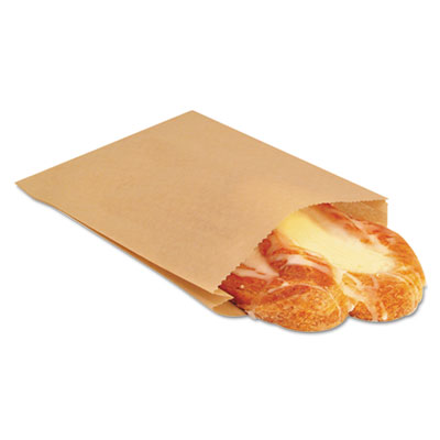 EcoCraft Grease-Resistant Sandwich Bags, 6.5" x 1" x 8", Nat