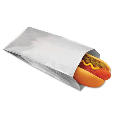 Foil Single-Serve Bags, Unlabeled Hot Dog, 3.5" x 1.5" x 8.5
