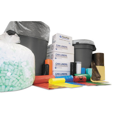 High-Density Commercial Can Liners, 45 gal, 22.1 mic, 40" x