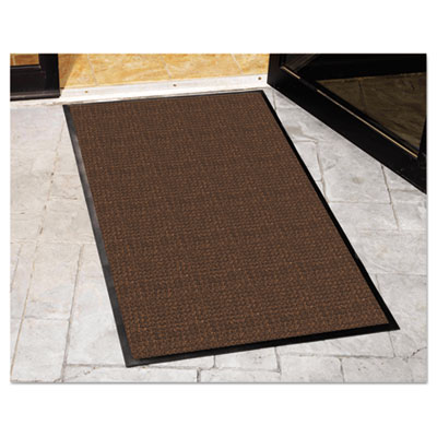 WaterGuard Indoor/Outdoor Scraper Mat, Rectangular, Brown Ri