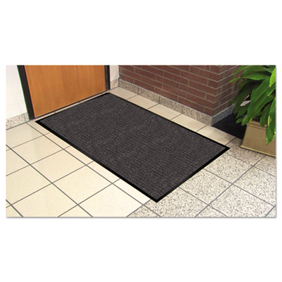 Golden Series Dual Rib Indoor Wiper Mats, Rectangular, Charc