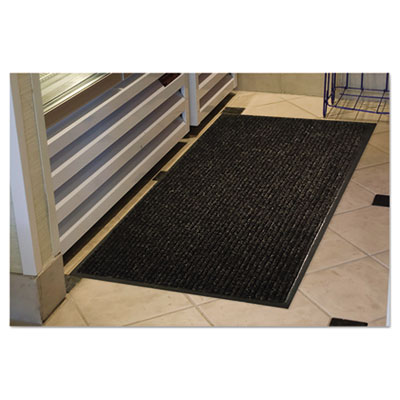 Golden Series Dual Rib Indoor Wiper Mats, Rectangular, Charc