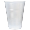 RK Ribbed Cold Drink Cups, 16 oz, Plastic, Translucent, 50/S
