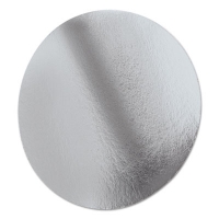 Foil Laminated Board Lids, 8.25" Diameter, Silver, Aluminum,