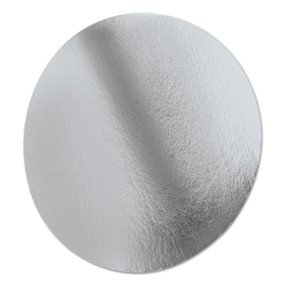 Foil Laminated Board Lids, 8.25" Diameter, Silver, Aluminum,