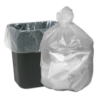 Waste Can Liners, 16 gal, 6 mic, 24" x 31", Natural, 50 Bags