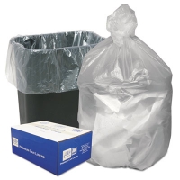 Can Liners, 16 gal, 8 mic, 24" x 33", Natural, 50 Bags/Roll,