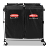 Two-Compartment Collapsible X-Cart, Synthetic Fabric, 2.49 c