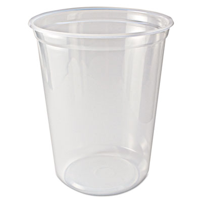 Microwavable Deli Containers, 32 oz, 4.6" Diameter x 5.6" h,