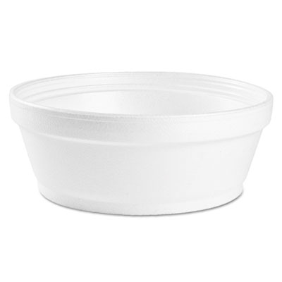 Foam Container, Squat, 8 oz, 4.63" Diameter x 1.13" h, White