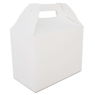 Carryout Barn Boxes, 10 lb, 8.88 x 5 x 6.75, White, Paper, 1