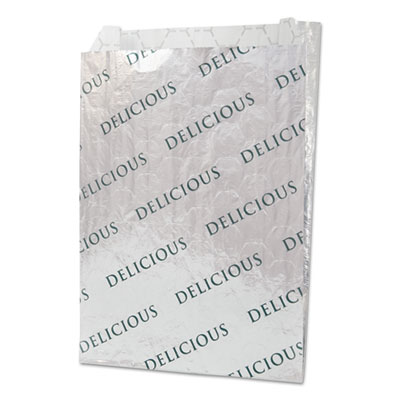 Foil/Paper/Honeycomb Insulated Bag, Delicious Labeling, 8" x
