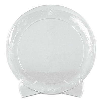 Designerware Plates, Plastic, 6" dia, Clear, 10/Pack, 18 Pac