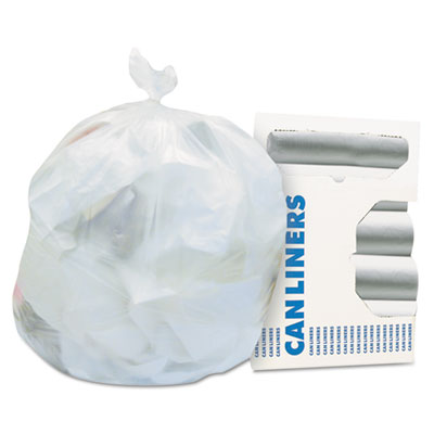 Linear Low-Density Can Liners, 56 Gal, 1.1 Mil, 43" X 47", C