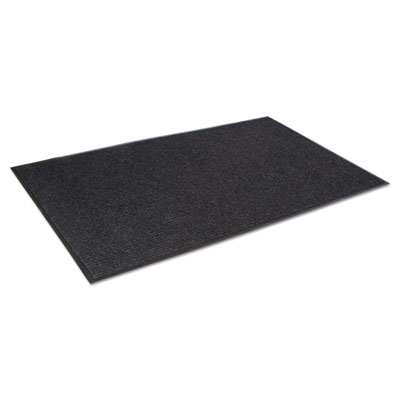 Needle-Rib Wiper/Scraper Mat, Rectangular, Charcoal Gray Rib