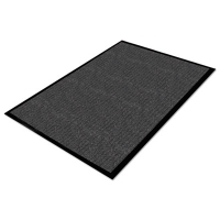 Golden Series Dual Rib Indoor Wiper Mats, Rectangular, Charc