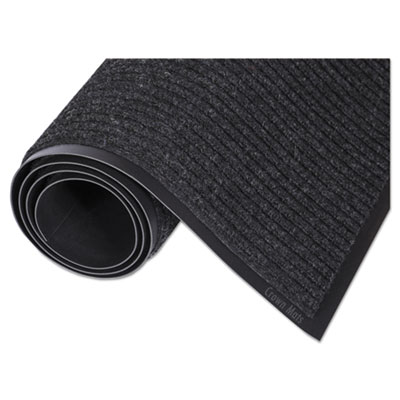 Needle-Rib Wiper/Scraper Mat, Rectangular, Charcoal Gray Rib