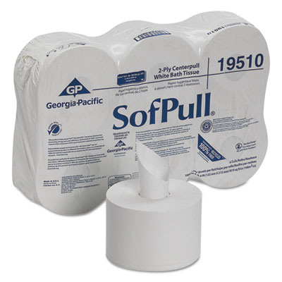 High Capacity Center-Pull Tissue, Septic Safe, 2-Ply, White,