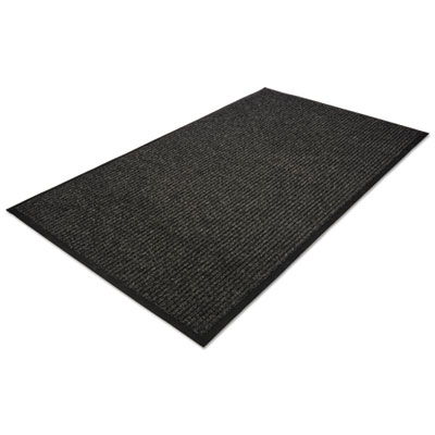 Golden Series Dual Rib Indoor Wiper Mats, Rectangular, Charc