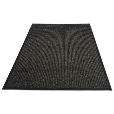 Golden Series Dual Rib Indoor Wiper Mats, Rectangular, Charc