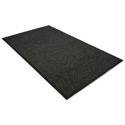 Golden Series Dual Rib Indoor Wiper Mats, Rectangular, Charc