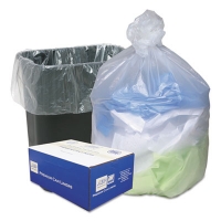 Can Liners, 16 gal, 8 mic, 24" x 33", Natural, 50 Bags/Roll,