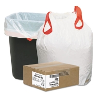 Heavy-Duty Trash Bags, Drawstring, 13 gal, 24.5" x 27.38", W